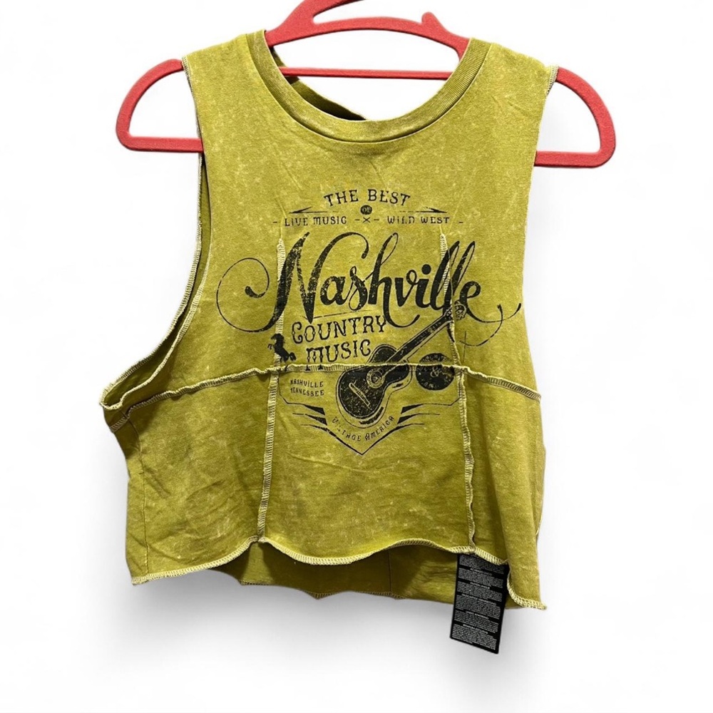 🚫✨NWT Forever 21 Green Graphic Tank-Top Nashville Theme